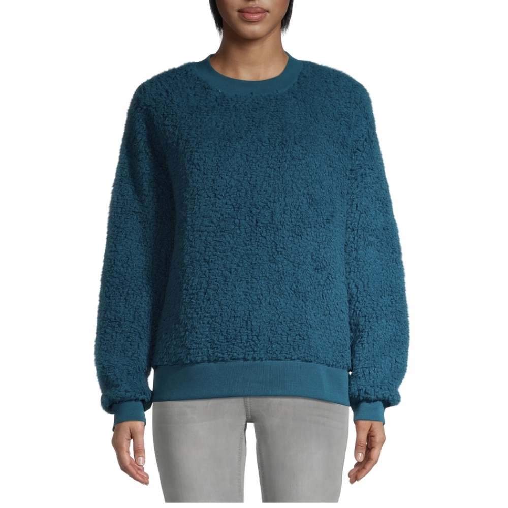 Secret Treasures Women's and Women's Plus Faux Sherpa Sleep Top